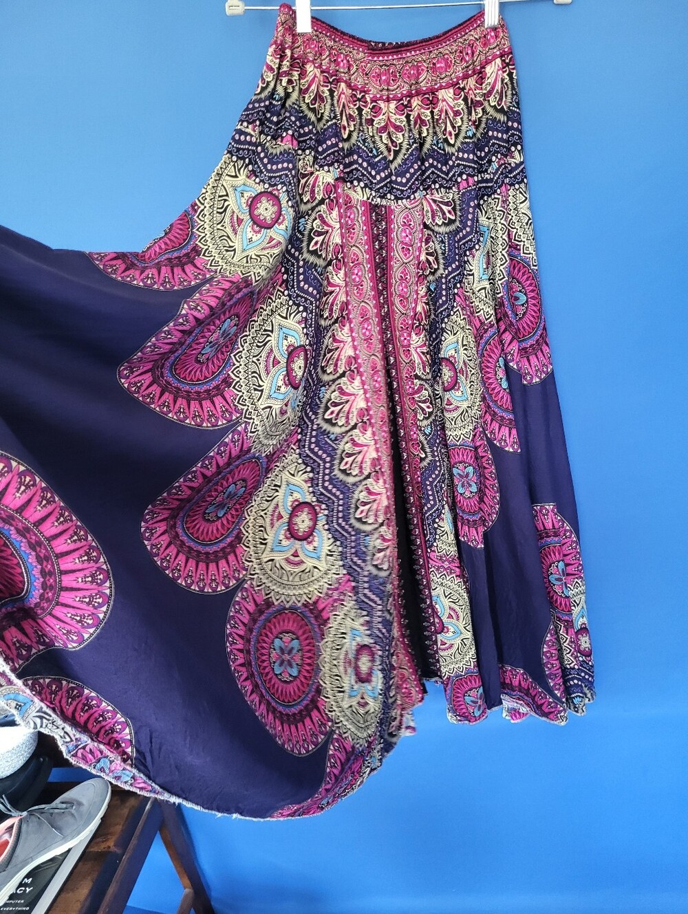 Wide Leg Palazzo Pants Purple Small Medium Bohemian